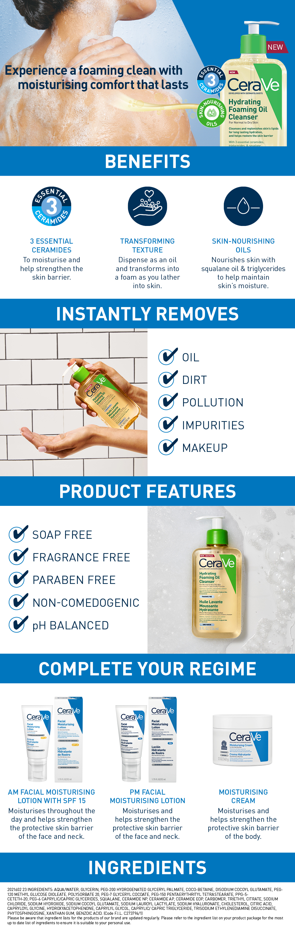 Buy CeraVe Hydrating Foaming Oil Cleanser 236ml Online at Chemist